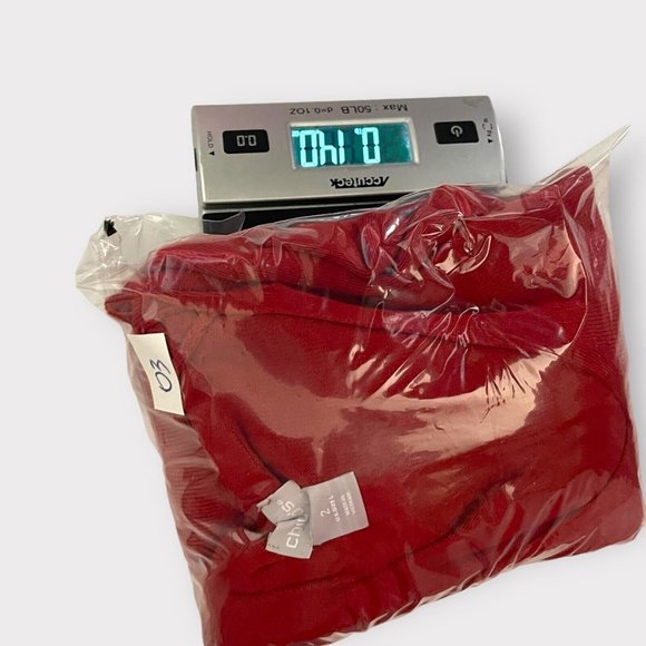 Chico's Women Luxe Tie Neck Detail‎ Pullover Sweater Spiced Red Size 2 Large NWT - Picture 12 of 14